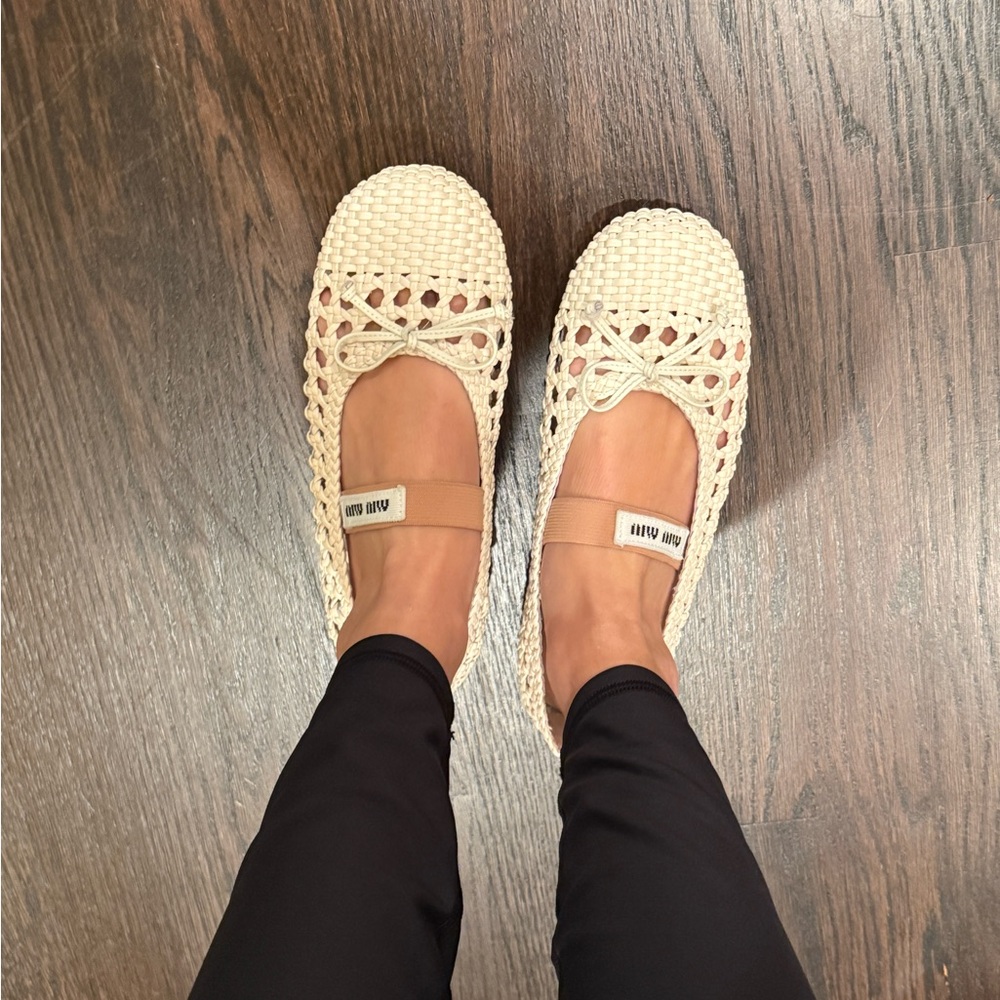 DH gate Miu Miu Women Nappa Leather Ballerinas - NEW NEVER WORN EU SIZE 38